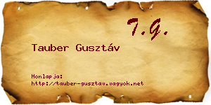 Tauber Gusztáv névjegykártya