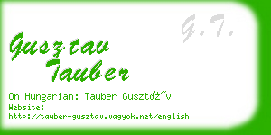 gusztav tauber business card